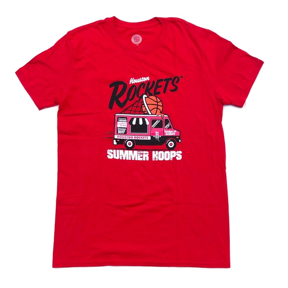 NWOT Houston Rockets Summer Hoops Short Sleeve Pullover Casual Tee T-Shirt Top M